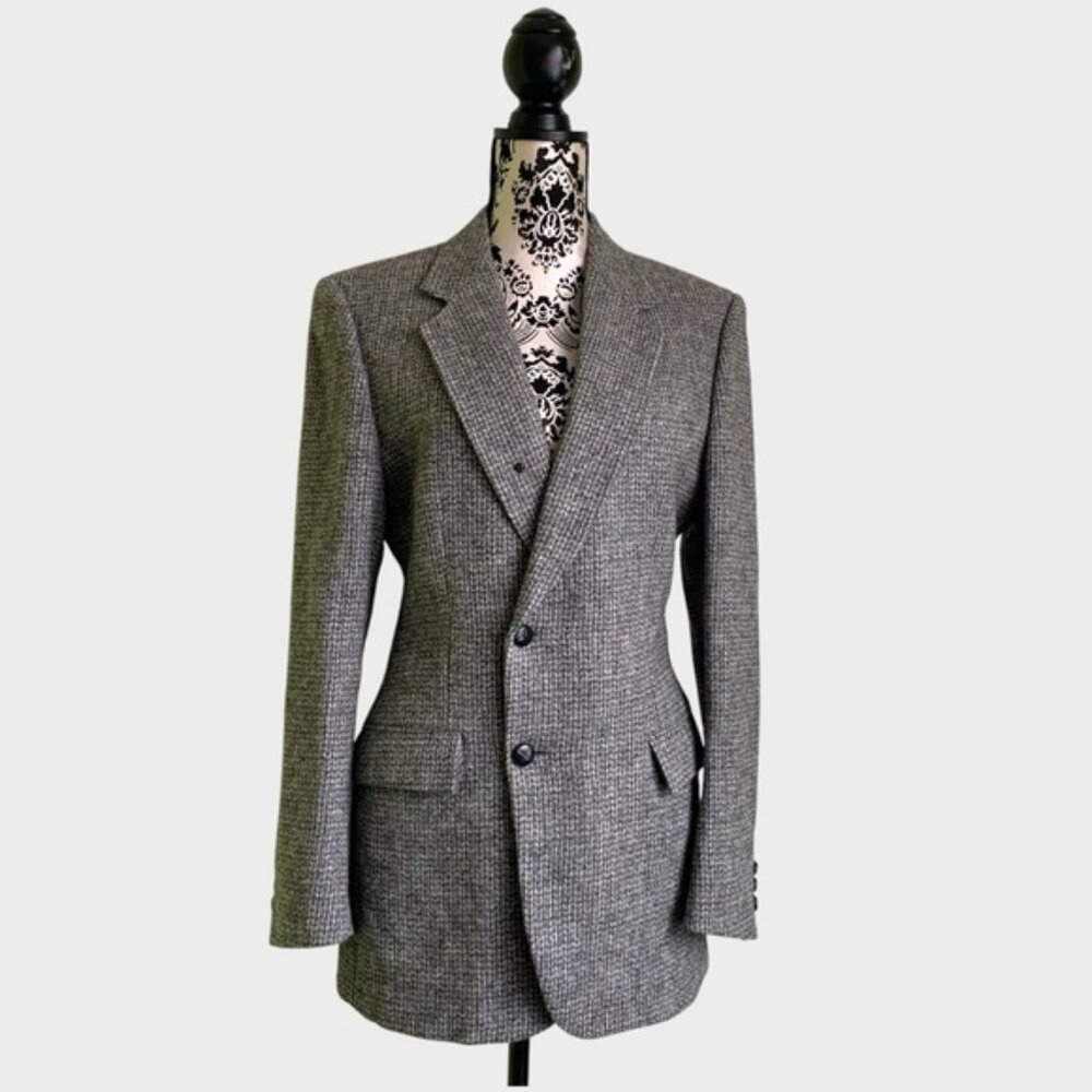 Vintage Harris Tweed Handwoven 100% Wool Blazer